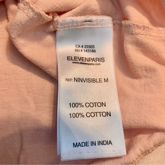 ElevenParis T-Shirt XL Pink Print 100% Cotton Lightweight Short Sleeves French - Picture 11 of 14